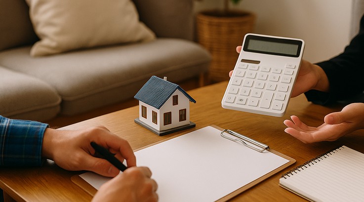 People buying a house