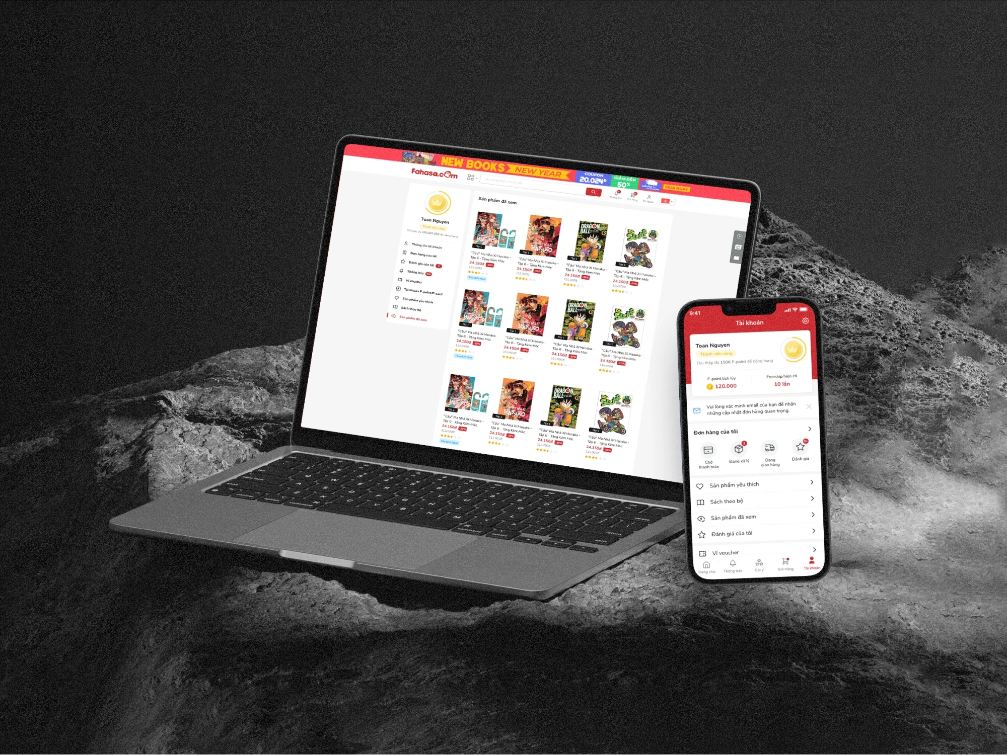 Web Design and UX/UI for the online book-selling platform Fahasa – enhancing the shopping experience and navigation on the e-commerce website.