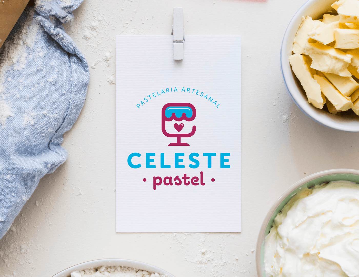 Identidad Visual Celeste Pastel