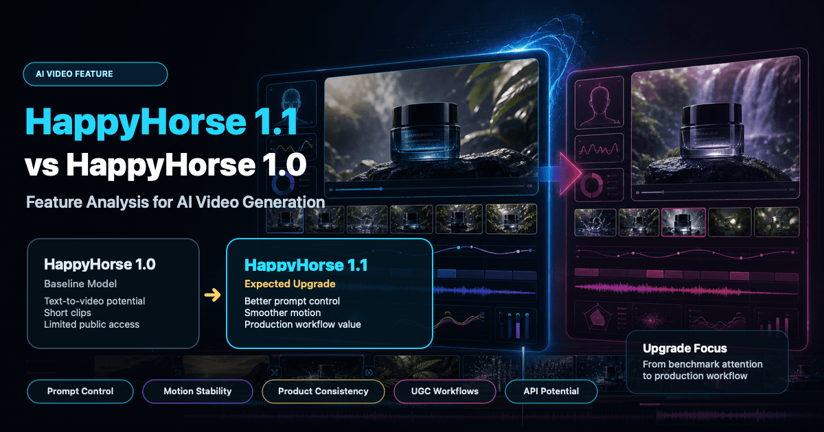 HappyHorse 1.1 vs HappyHorse 1.0: AI 영상 생성 기능 분석