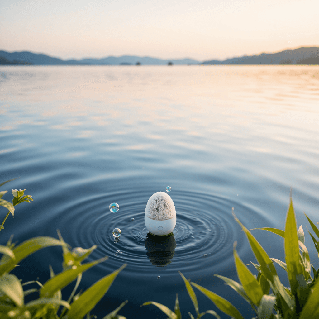 product photography of facial cleansing brush