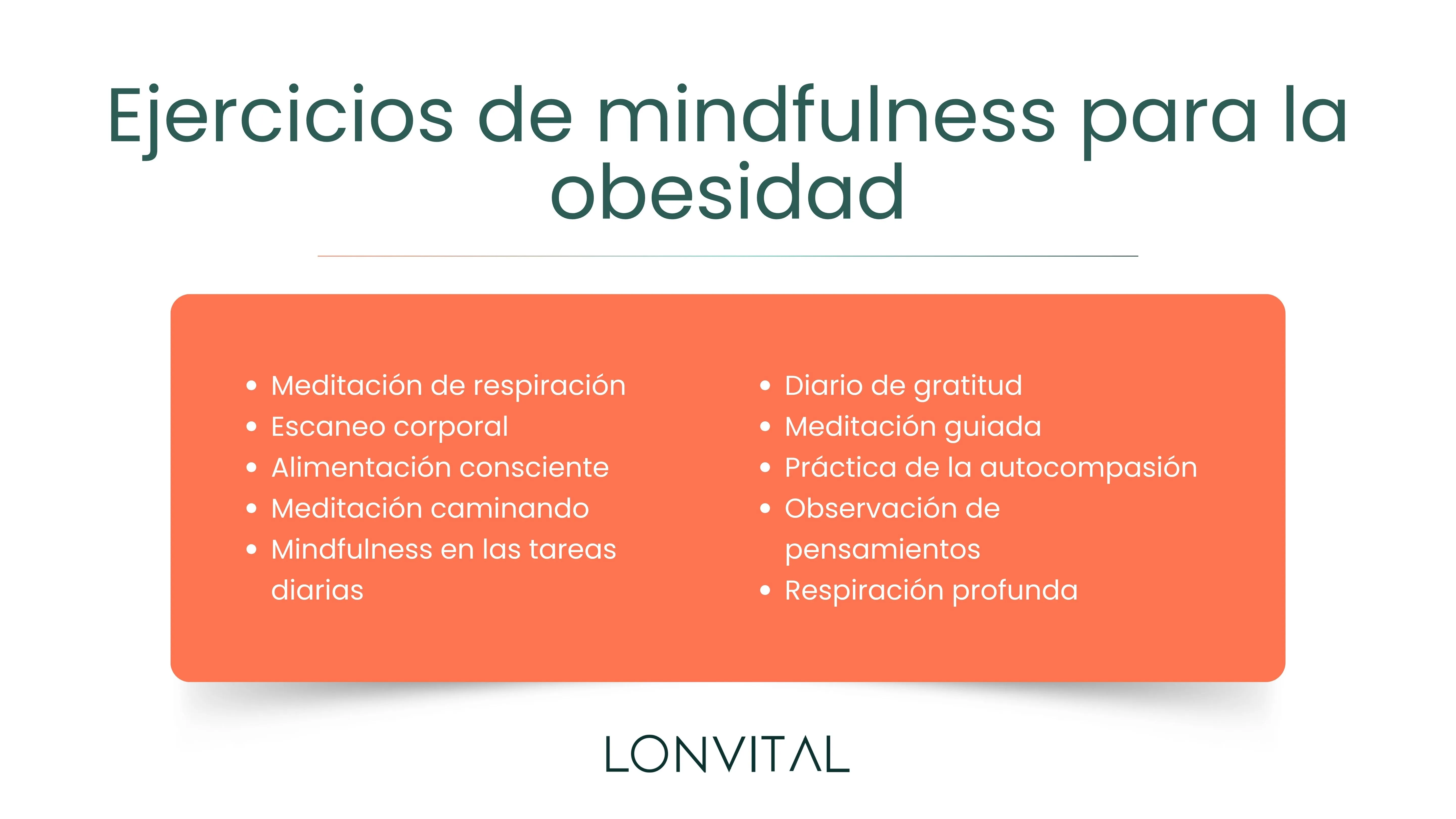 Ejercicios de mindfulness para la obesidad