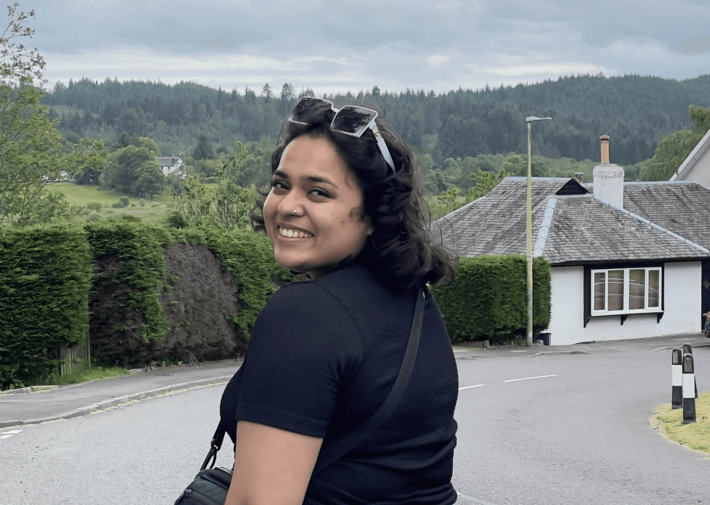 a person wearing a baseball cap