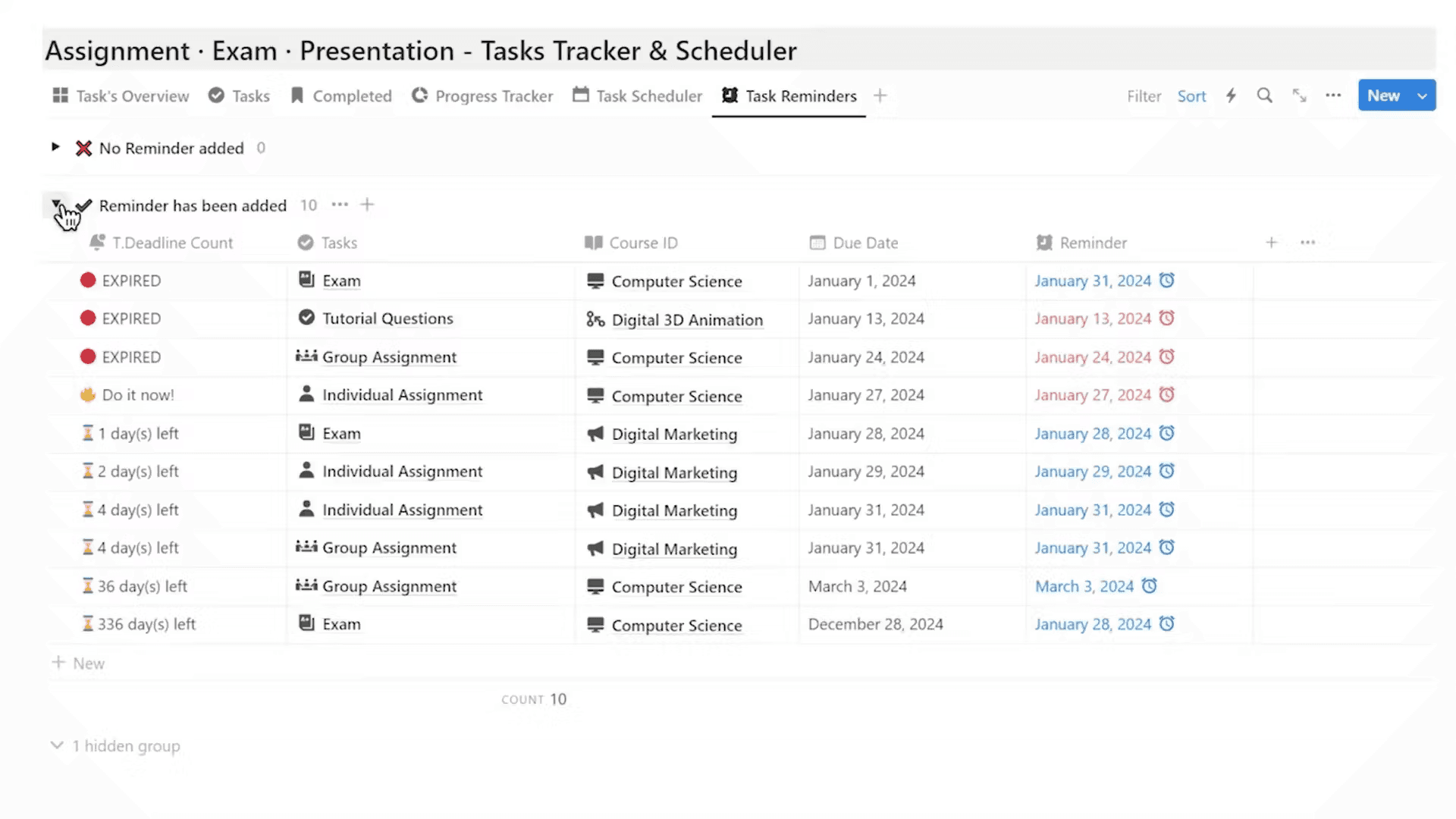 Image of Task Tracker and Scheduler