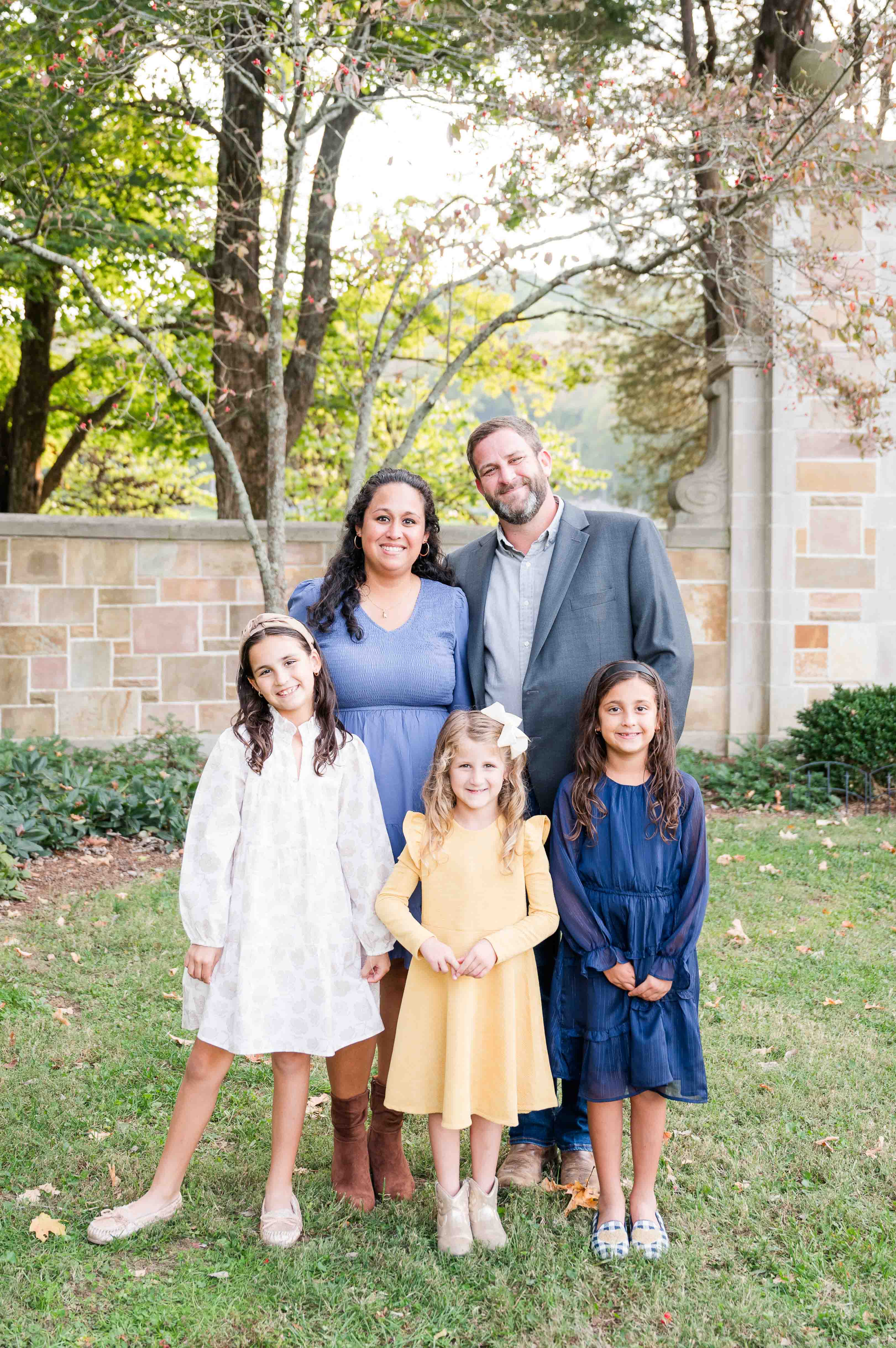 Family mini session group portrait at Percy Warner Park.