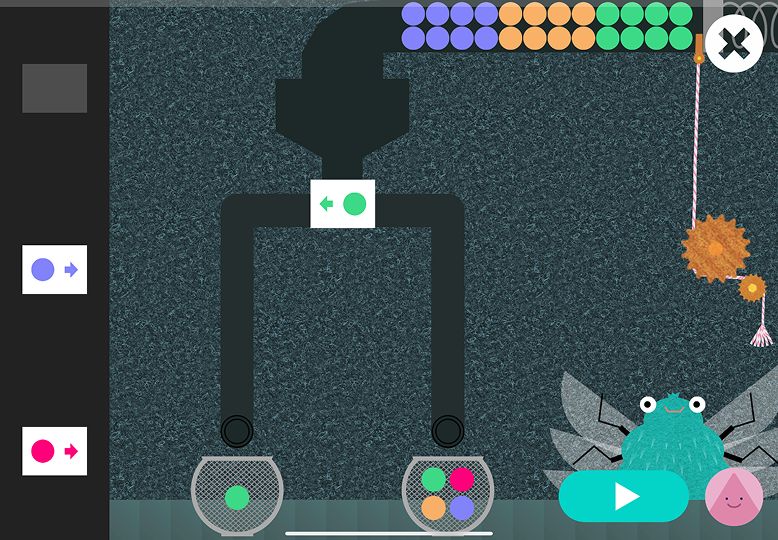 An “IF… ELSE“ concept explained in marbles sorting puzzle (Funexpected Math app)
