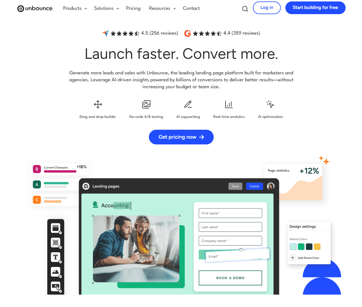 Unbounce Dashboard