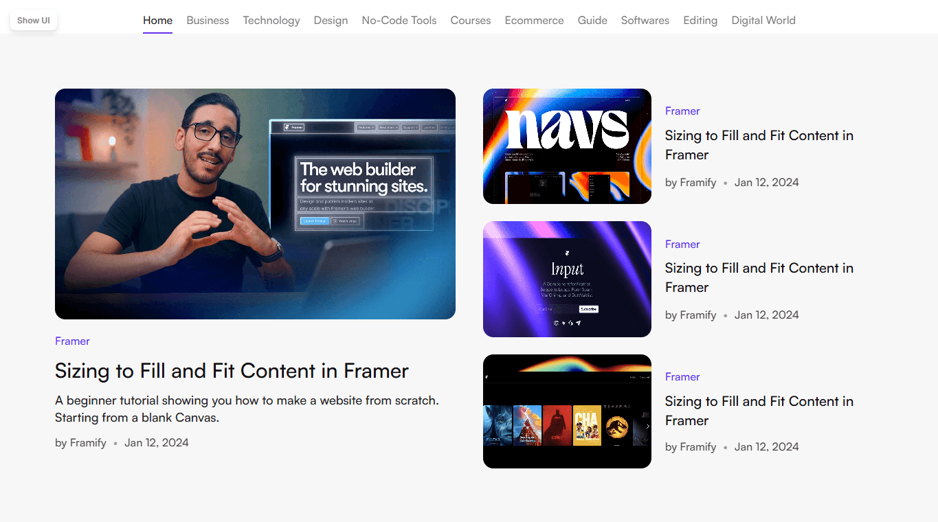 Framer Blog Section v2