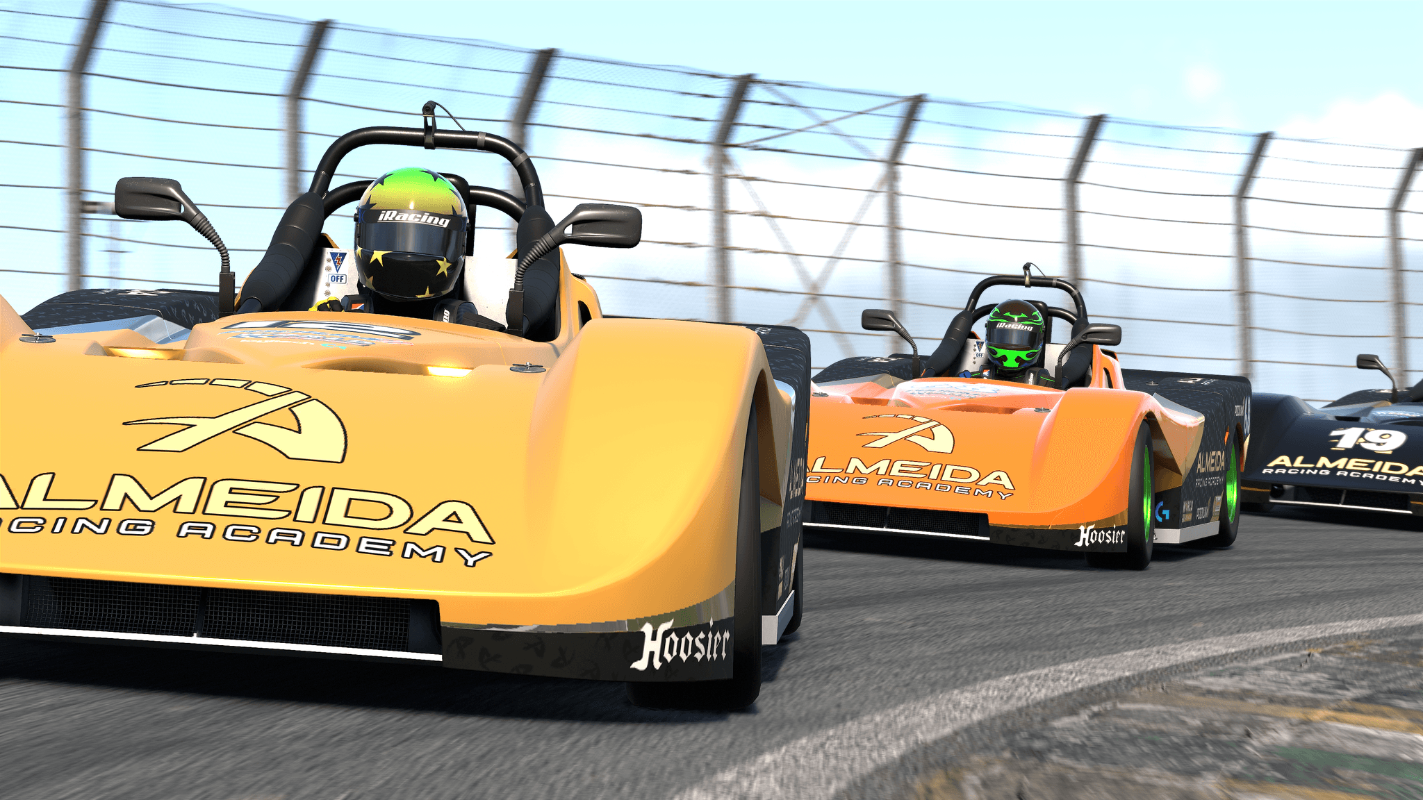 Almeida Racing Academy Livery Formula 1 Car Driving Around the Corner