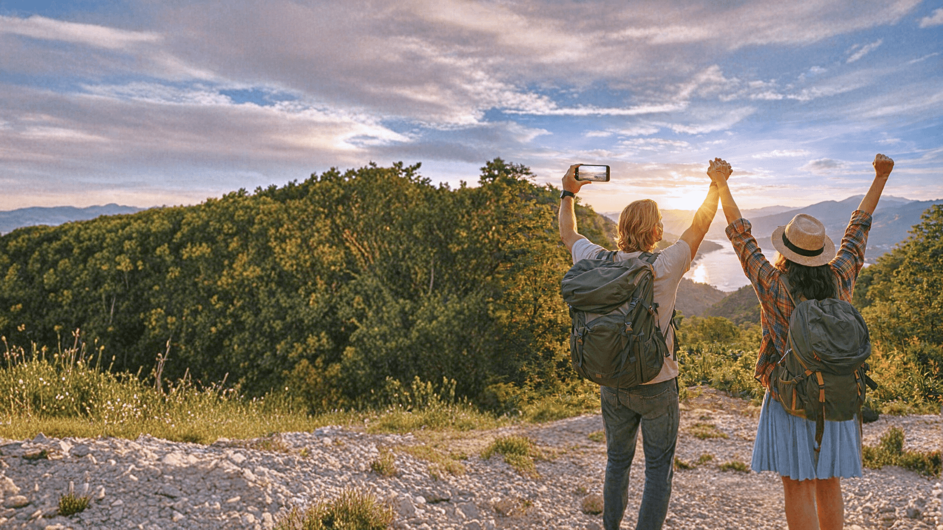 Group of men surfing