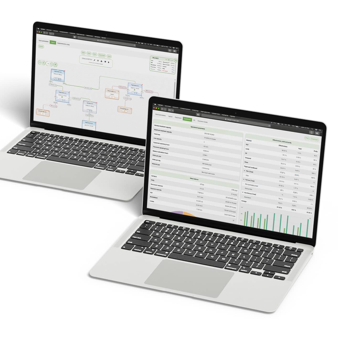 Humara Desing software, calculating parameters to develop the layout for a waste management facility