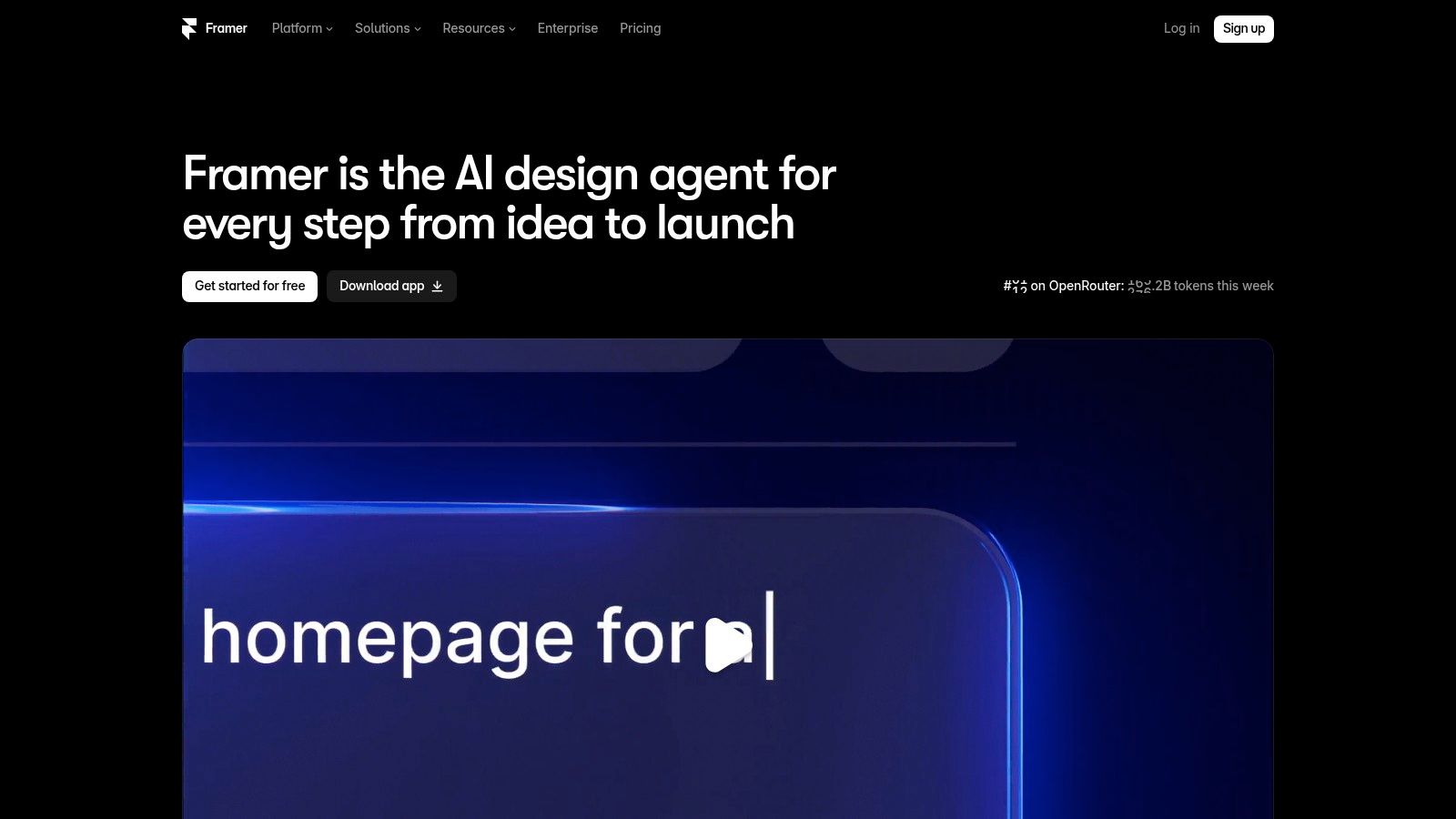 Framer (AI website builder + Agents)