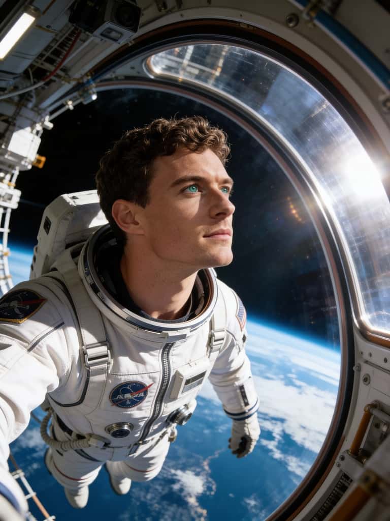 Space station cinematic moment created with Kling o1