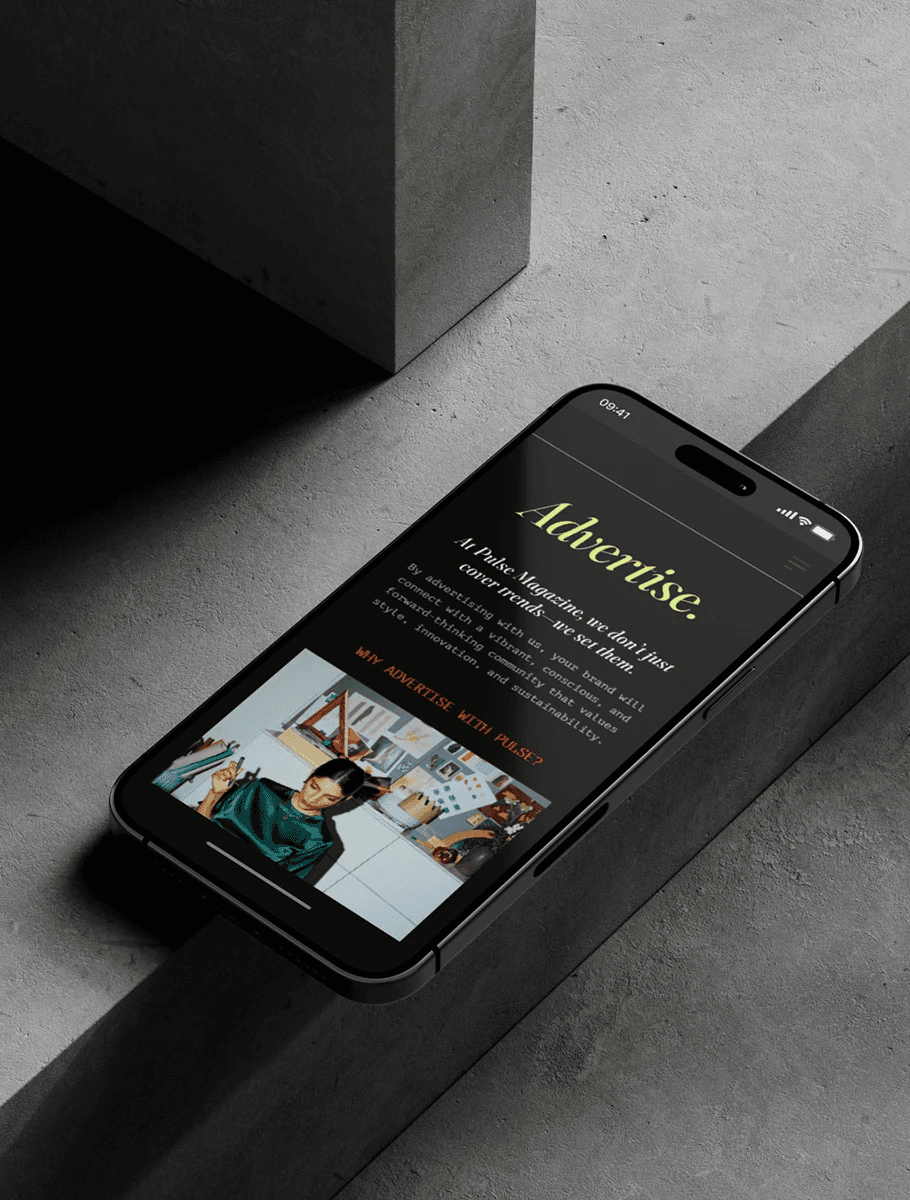 Pulse Editorial Magazine Visual Identity and Website - Responsive Web Design