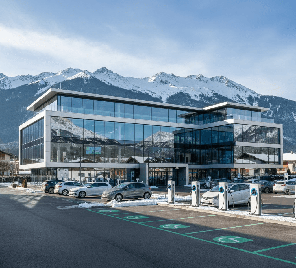 man standing behind flat screen computer monitor
