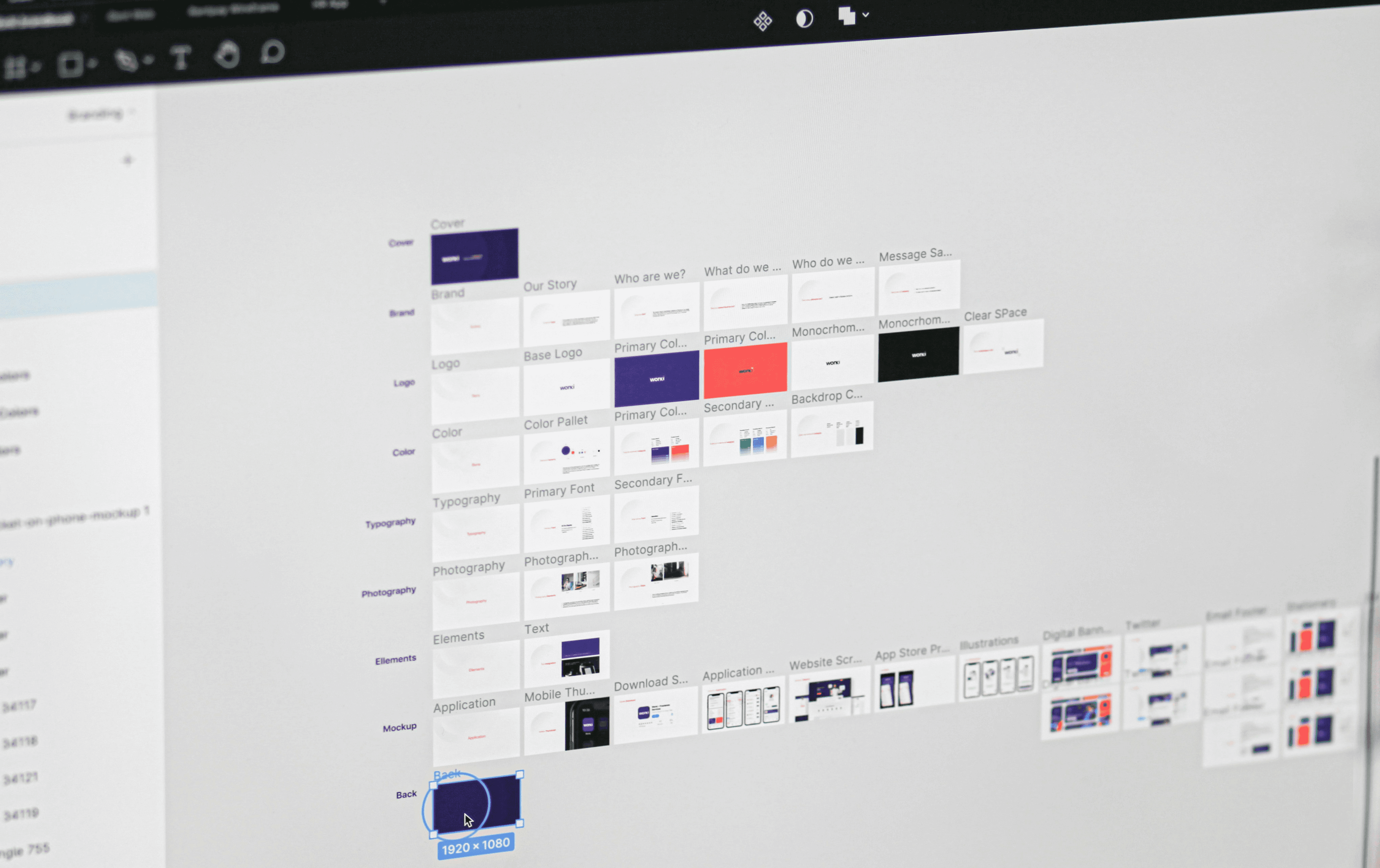 a figma screen which contains components