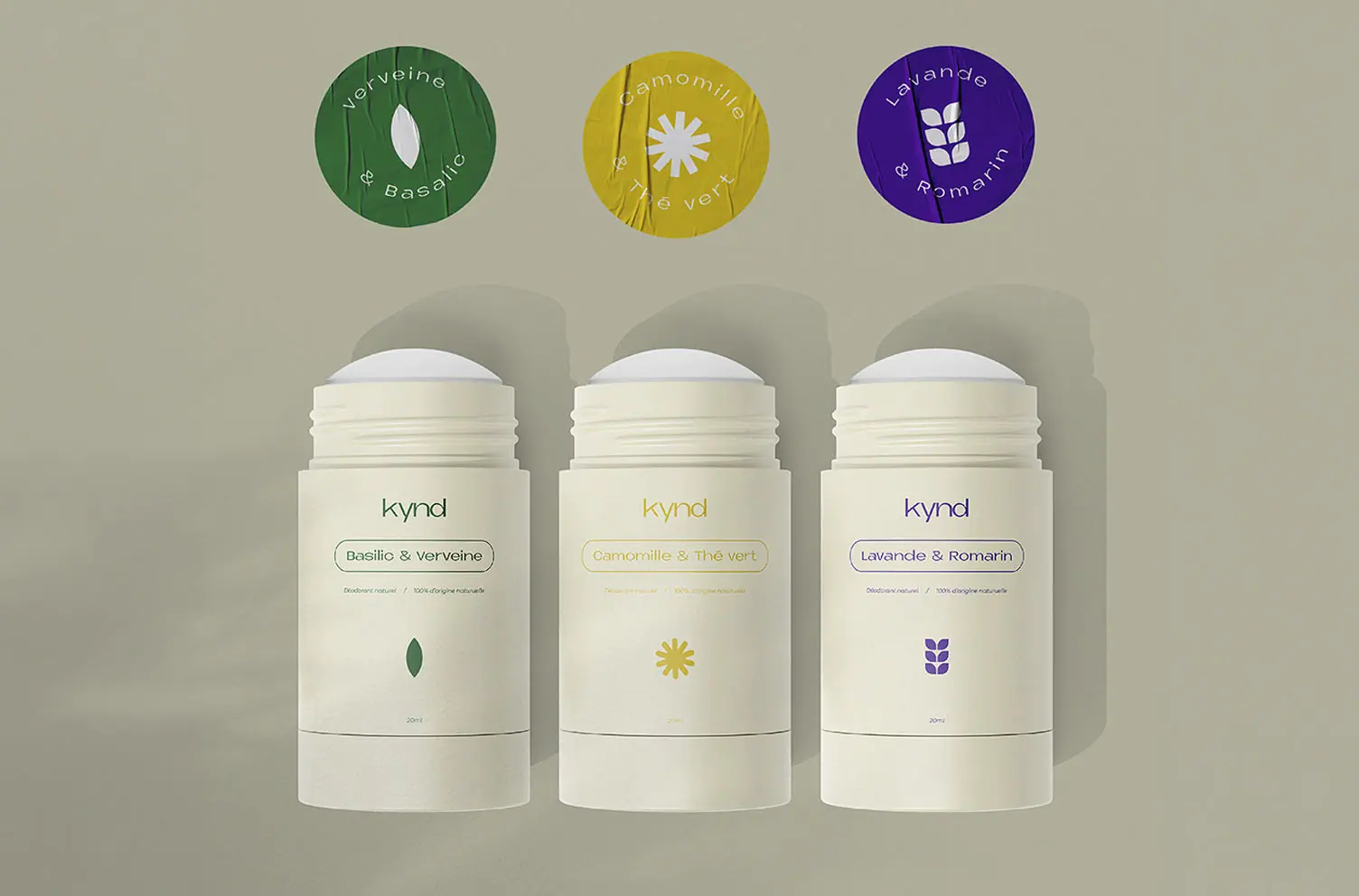 Projet m2graph Kynd branding packaging