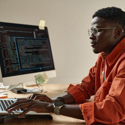 Person working on a computer