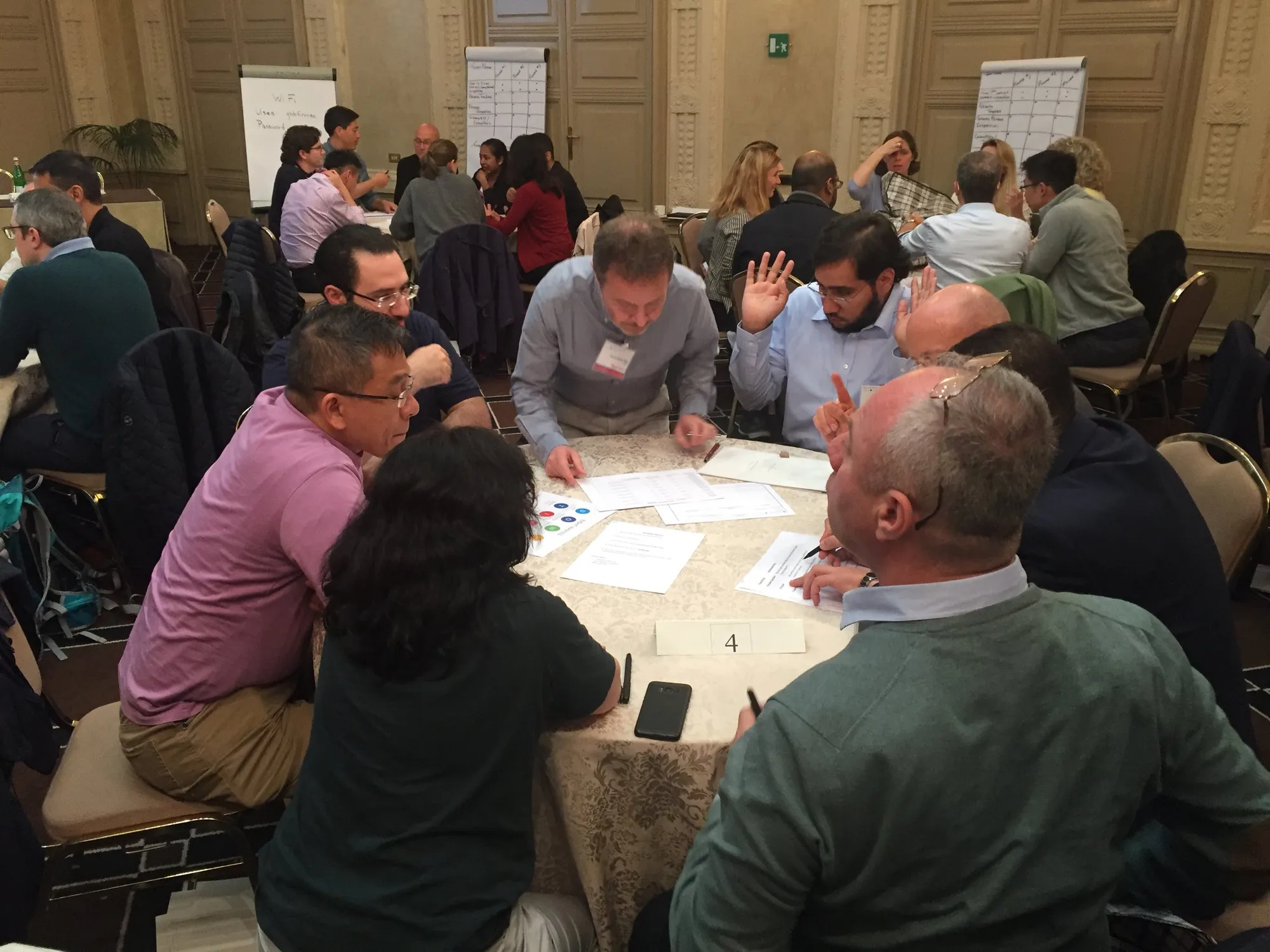 Participants working through cases at an EQuIP workshop