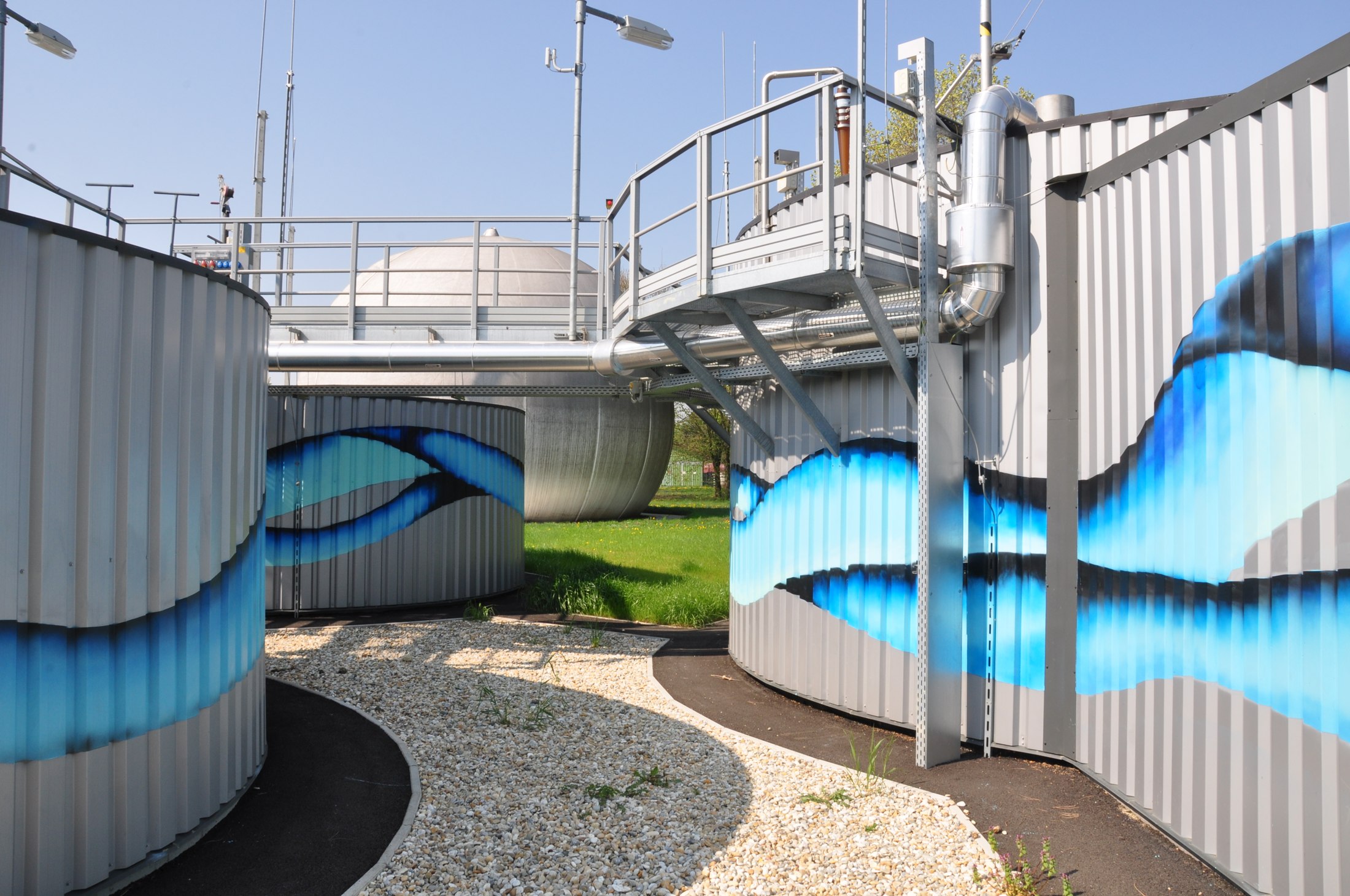 Process tanks at the Zalaegerszeg wastewater and sludge treatment plant, Hungary