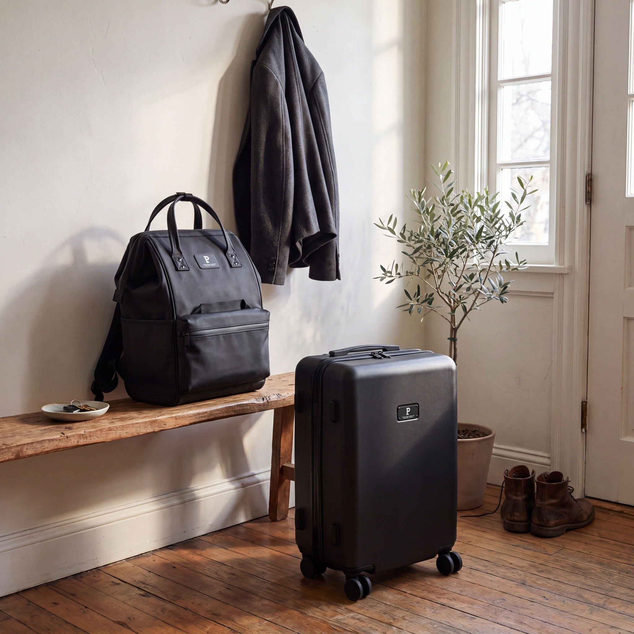 Cascade Backpack staged near the door for daily use