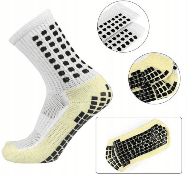 Skarpety antypoślizgowe biało żółte