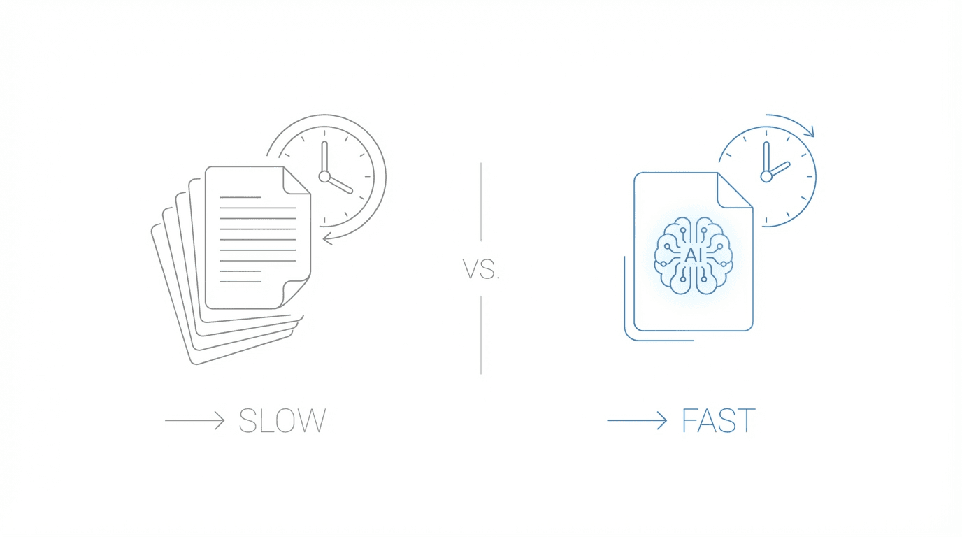 AI vs manual medical record review speed comparison