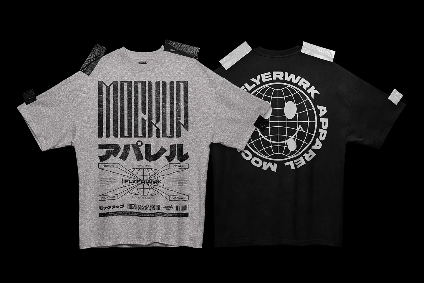 Rue Porter T-Shirt taped mockup showing alternative design preview