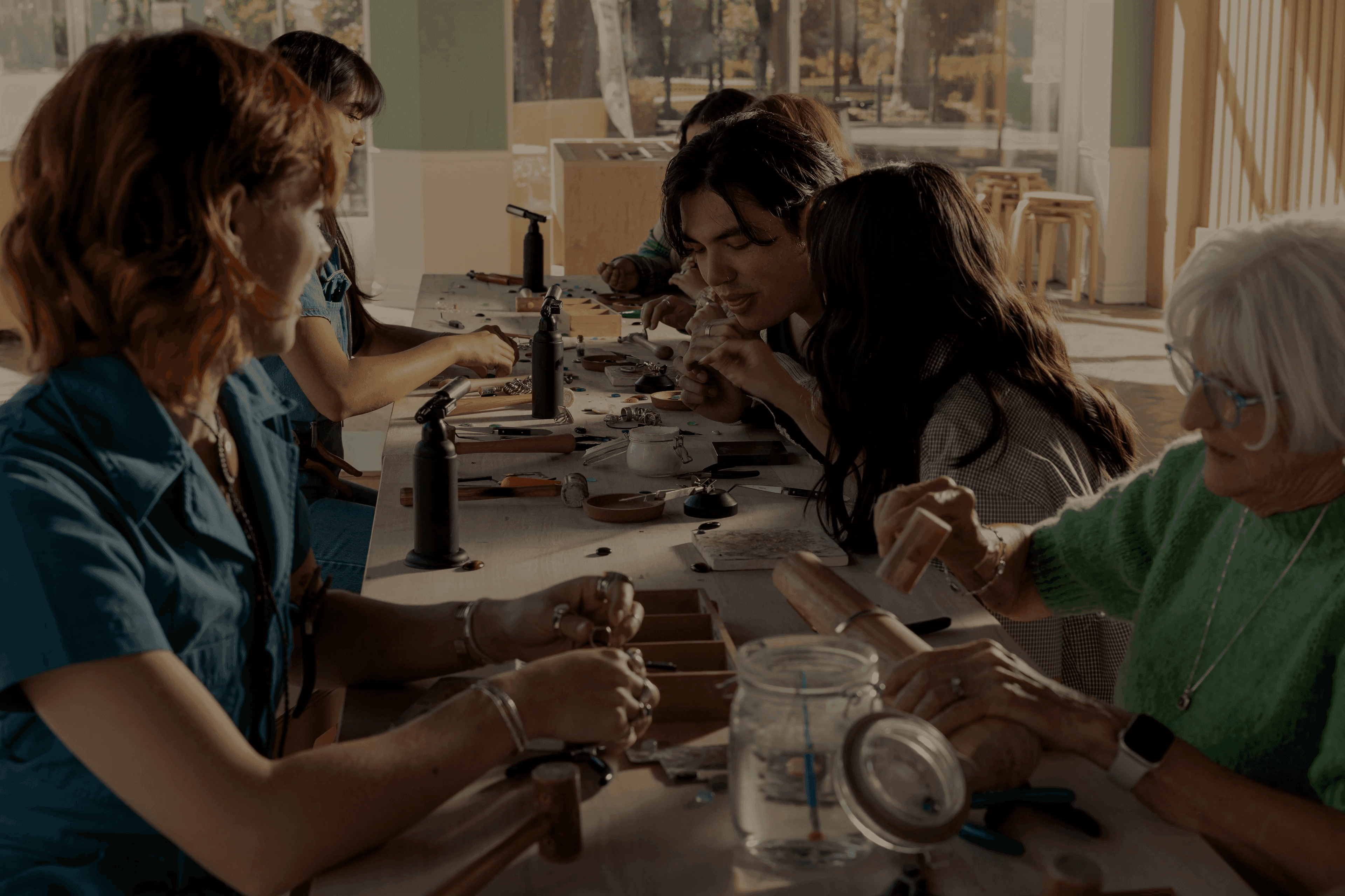 participants in a gem studio workshop