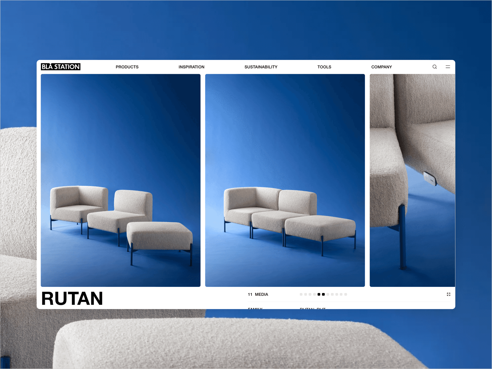 Blå Station award-winning furniture design website