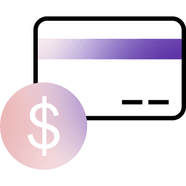 An icon of a debit card