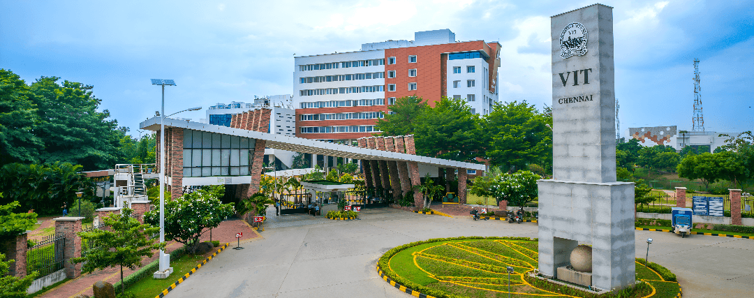 "VIT University Chennai campus. NIRF 2025 ranked 16th among India’s best private universities. Skolara helps students apply and secure admissions at VIT."