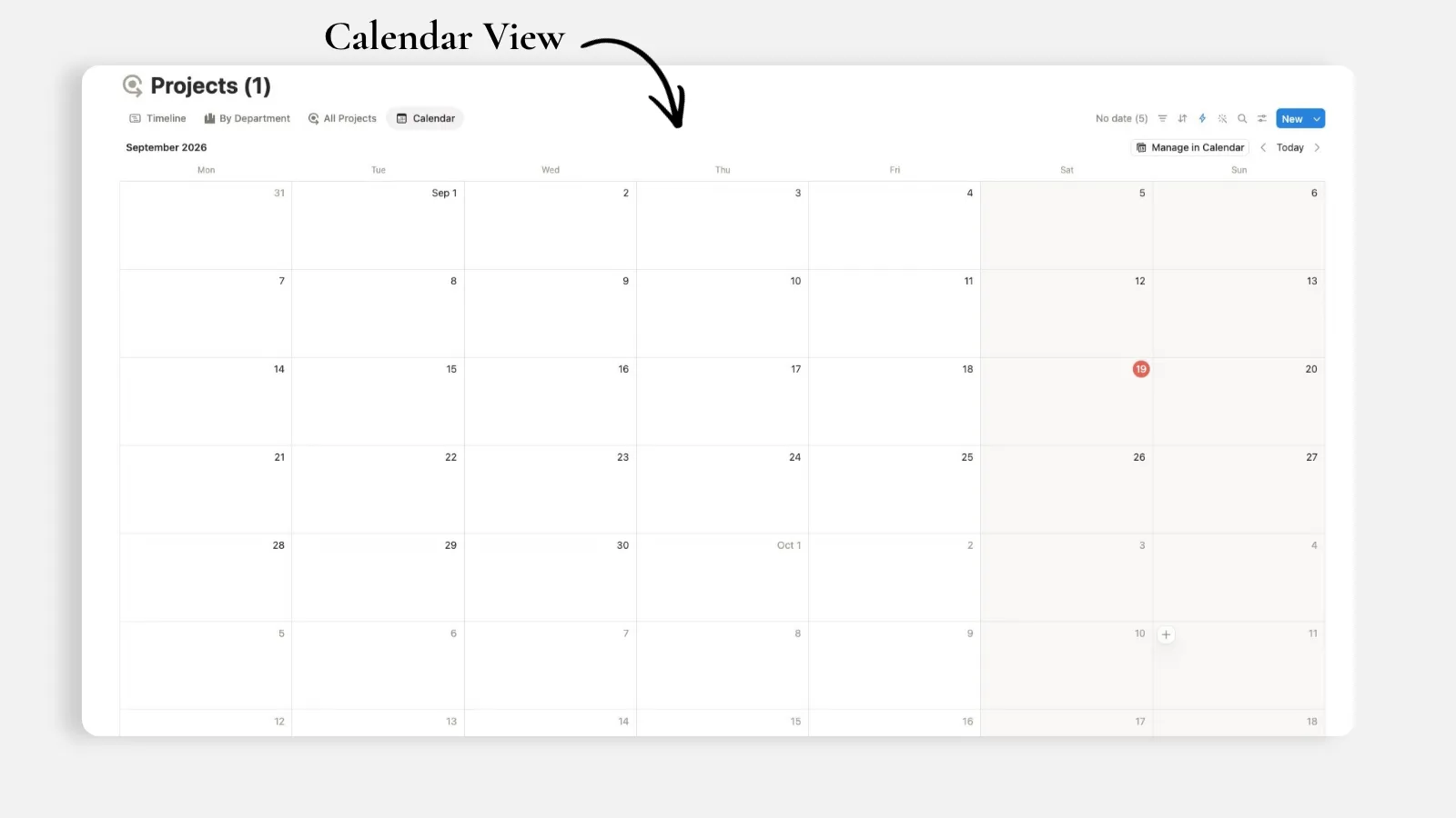 Notion Calendar View