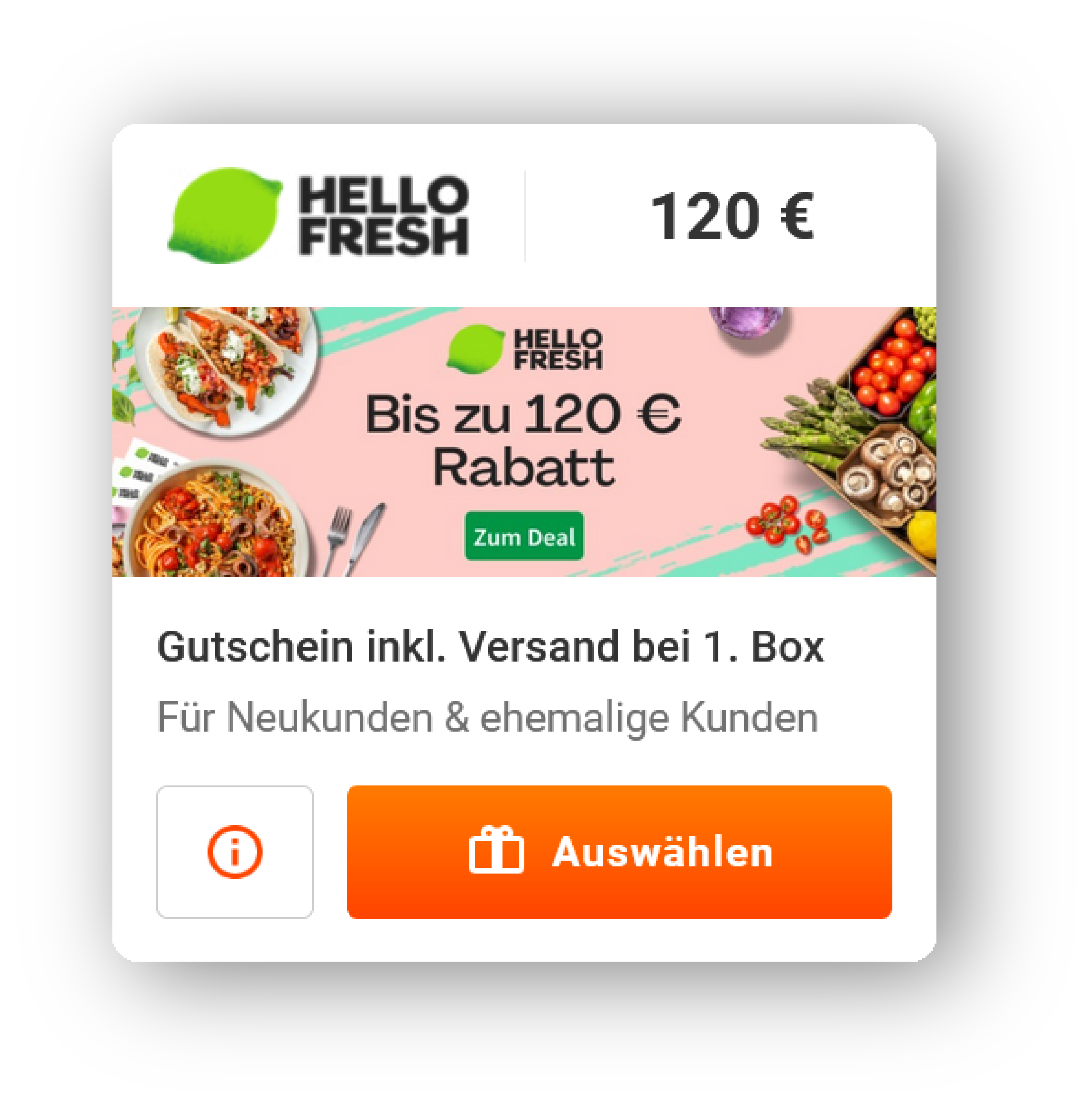 HelloFresh Gutschein von Sovendus