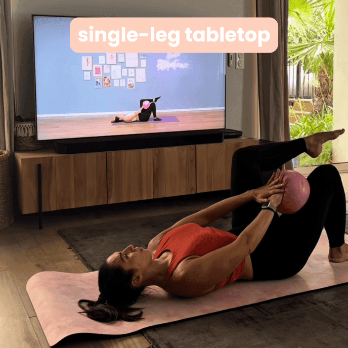 Single-leg tabletopt : exercice pour réduire le diastasis des grands droits