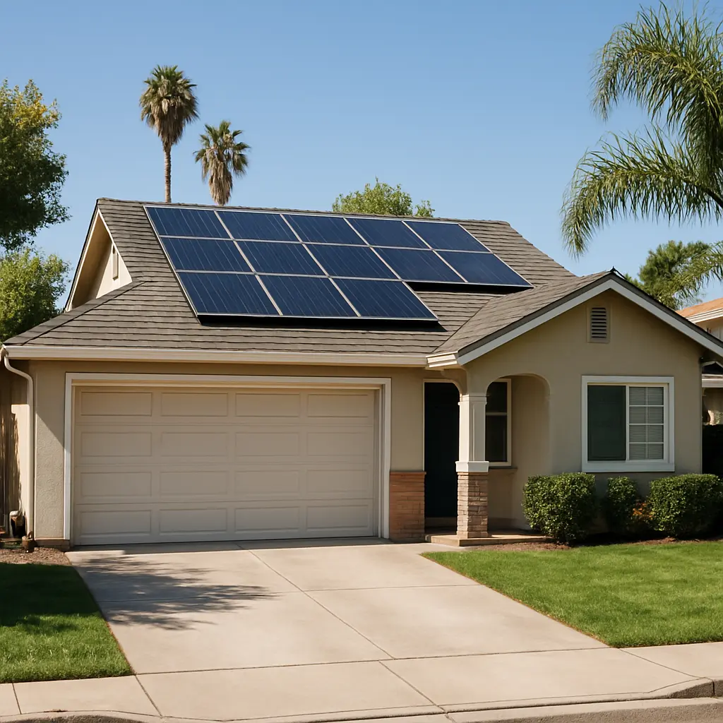 House in Florida with solar panels