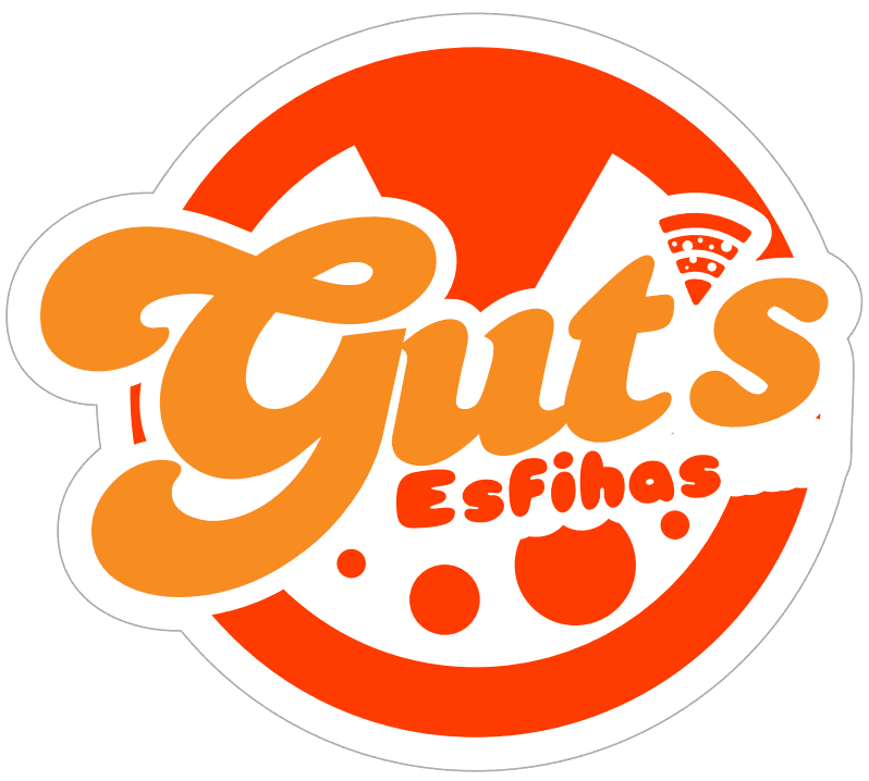 Logotipo da Gut´s Esfihas, representando pizzaria especializada em pizzas artesanais, com identidade visual profissional e foco em qualidade e sabor.