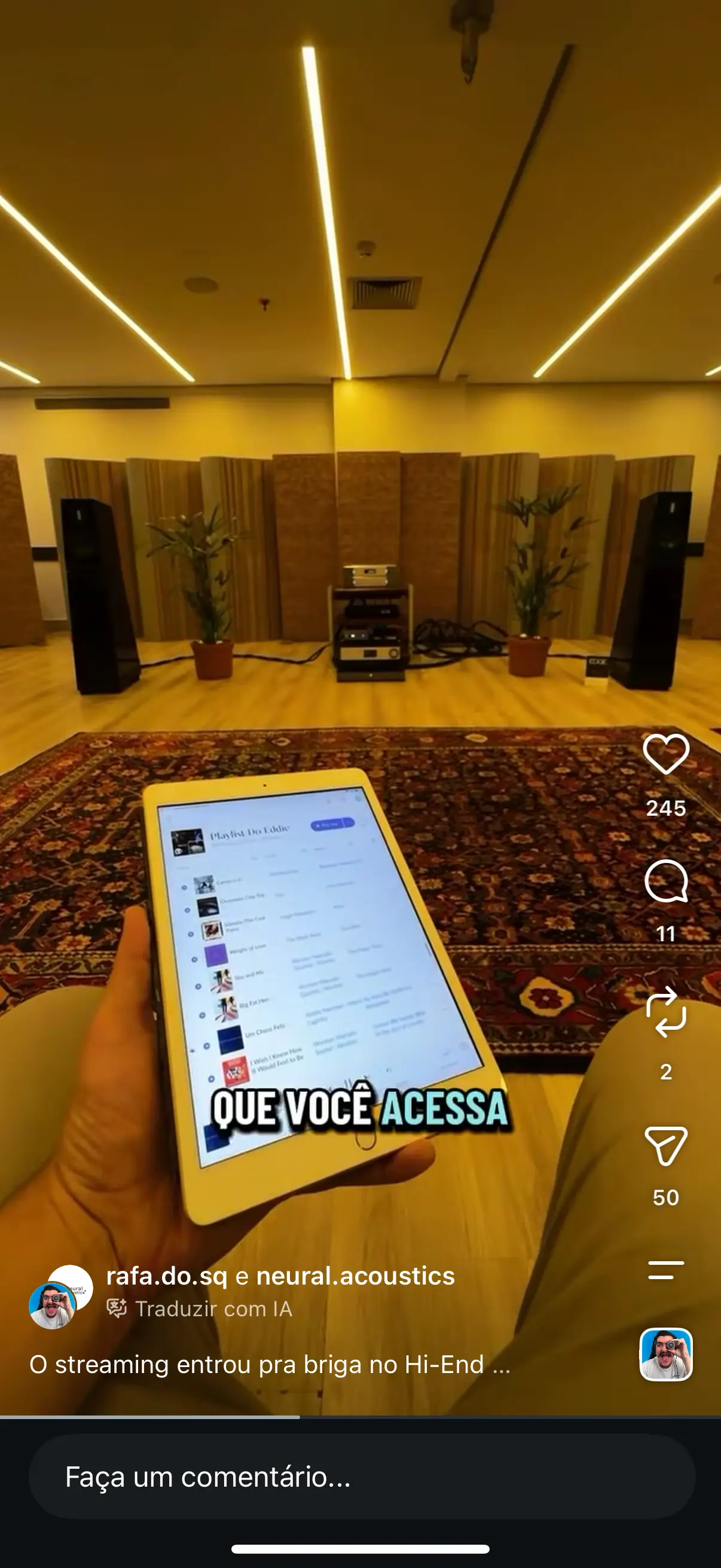 Sala Neural Acoustics no HiEnd Show 2026: repercussão e experiência hi-fi