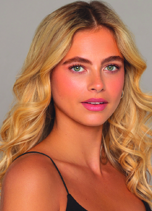 Image of female with blond hair and makeup