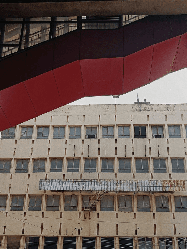 a building with persony windows