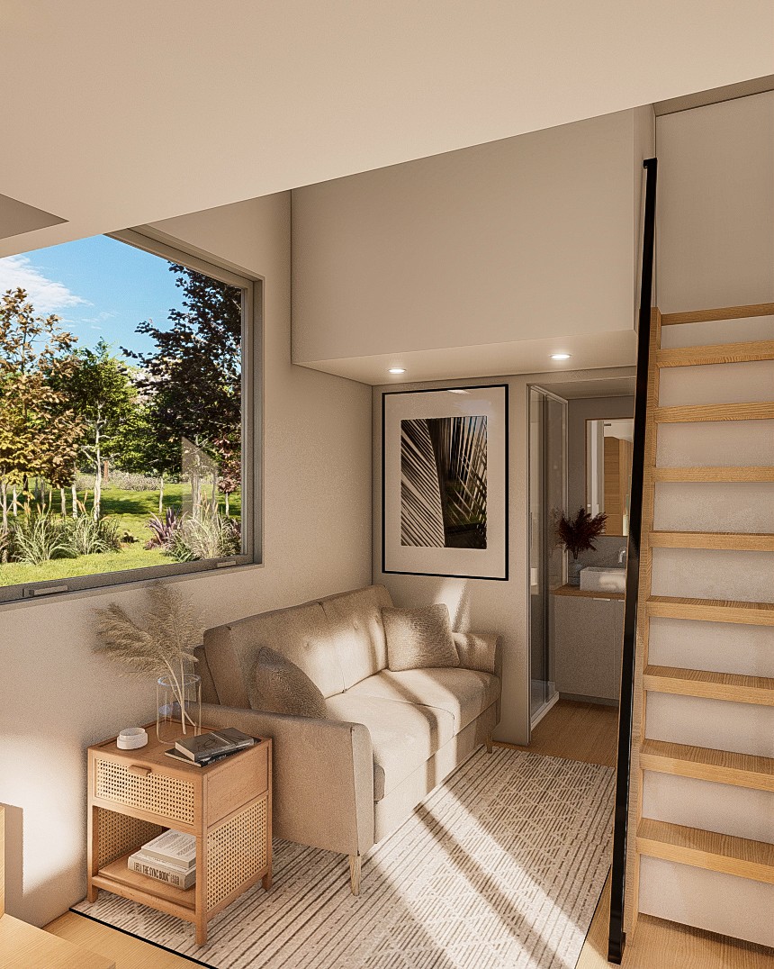 Double Trouble 7m/24ft tiny house living area