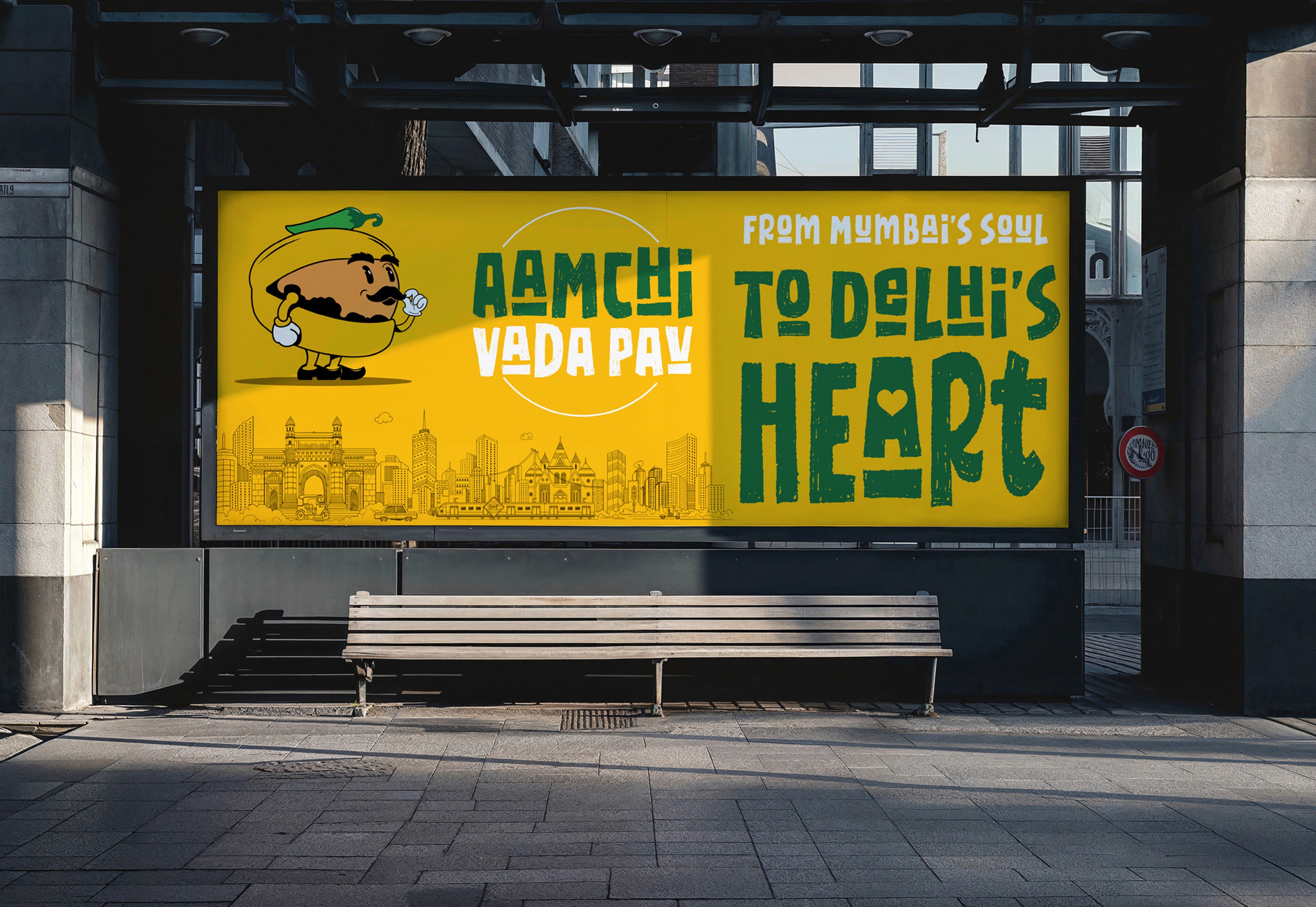 Aamchi Vada Pav street food brand identity by LogoClub99 — traditional roots, modern appeal