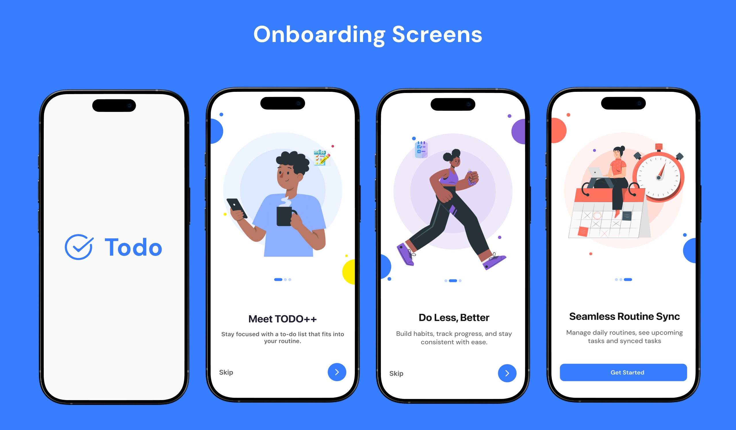 Phone mockup with the app home page