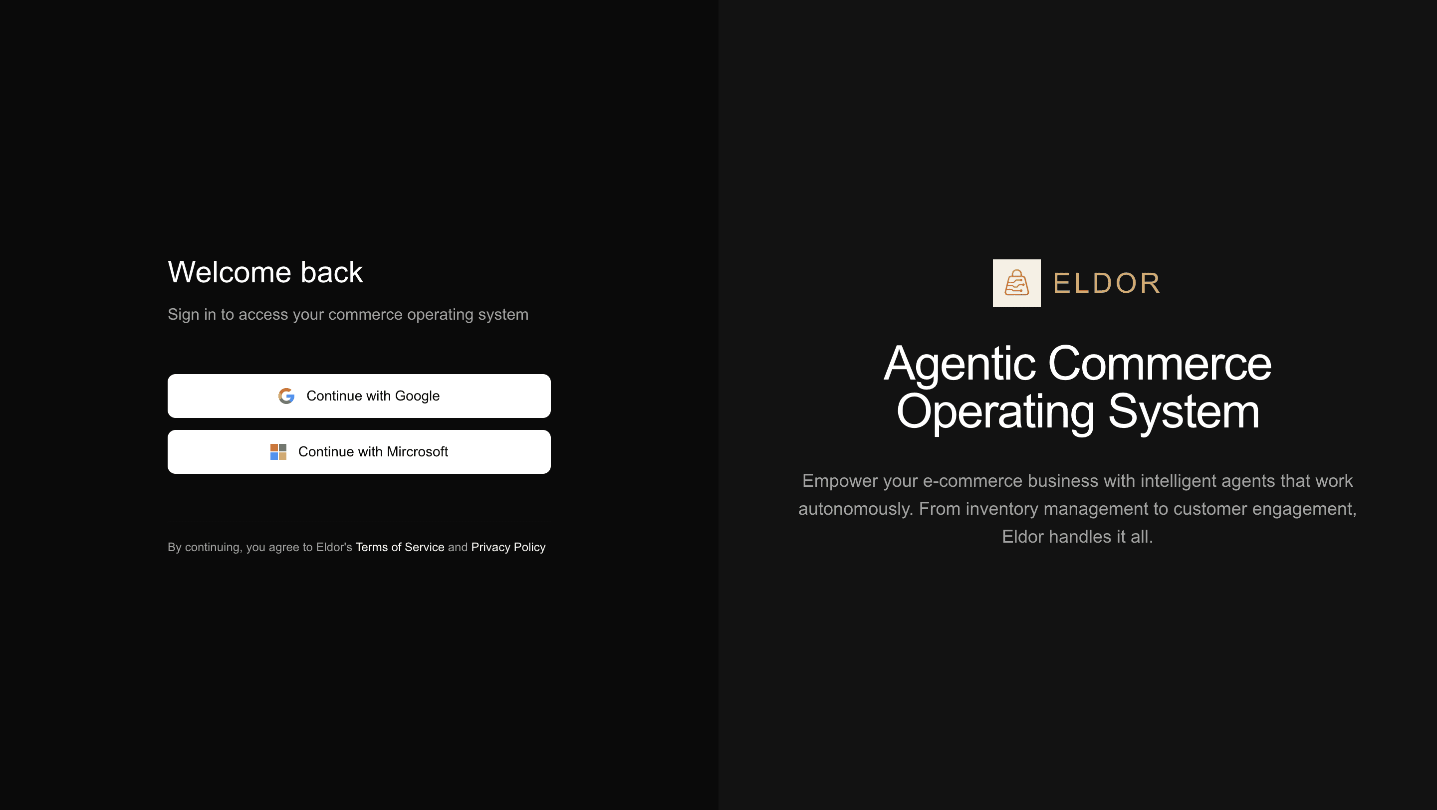 Step 1: Visit Eldor's Admin Page