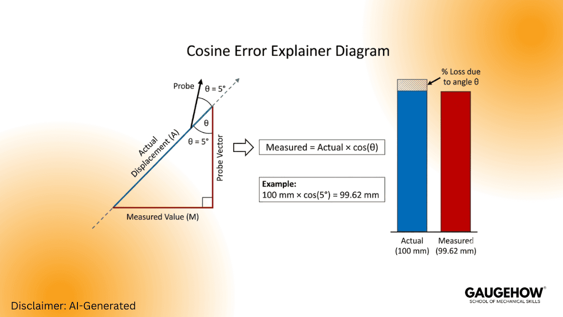 cosine error explained diagram