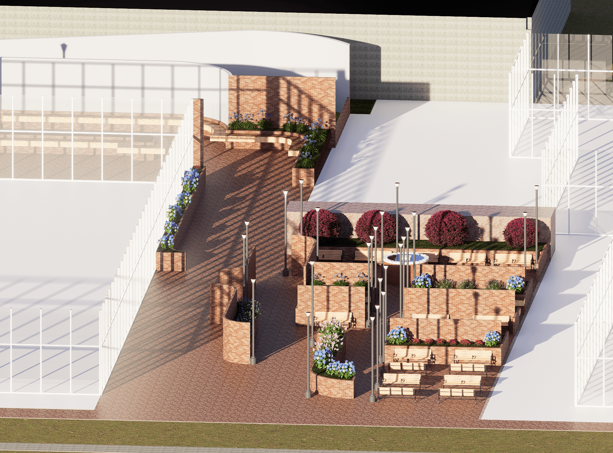 3D rendering of a proposed commercial complex