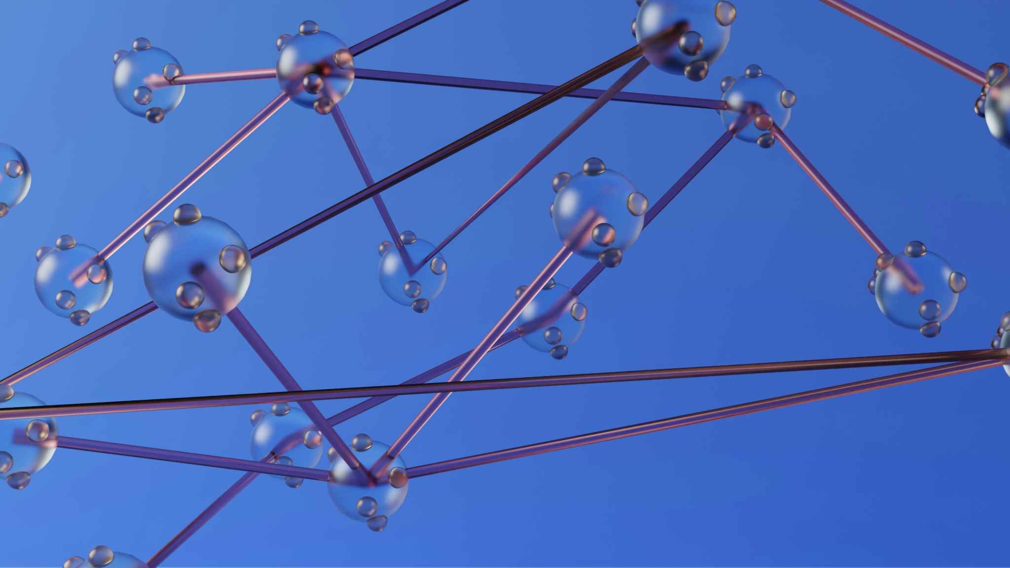 a group of blue lights
