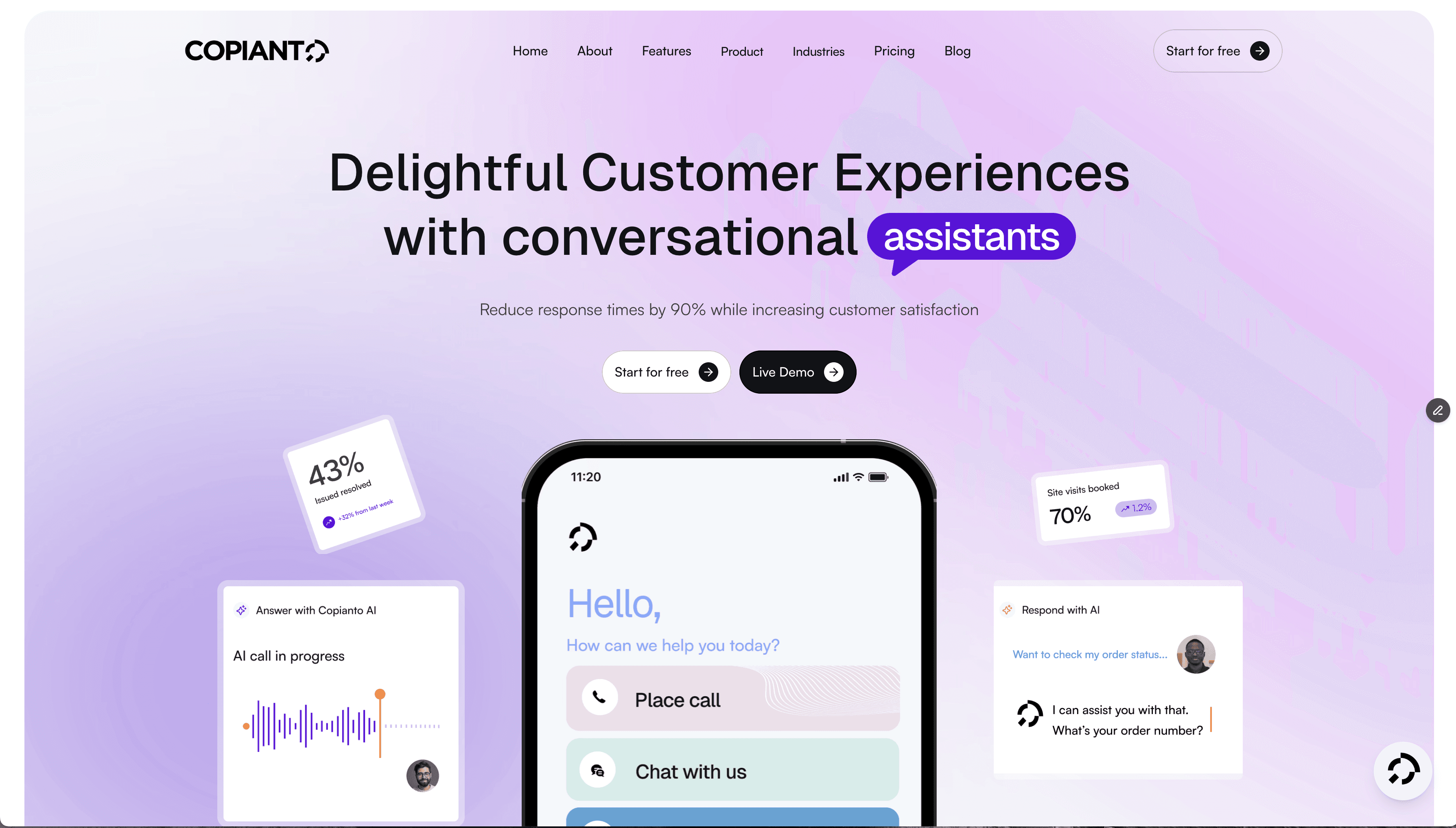 Copianto AI Conversational AI Agents for Better Support logo