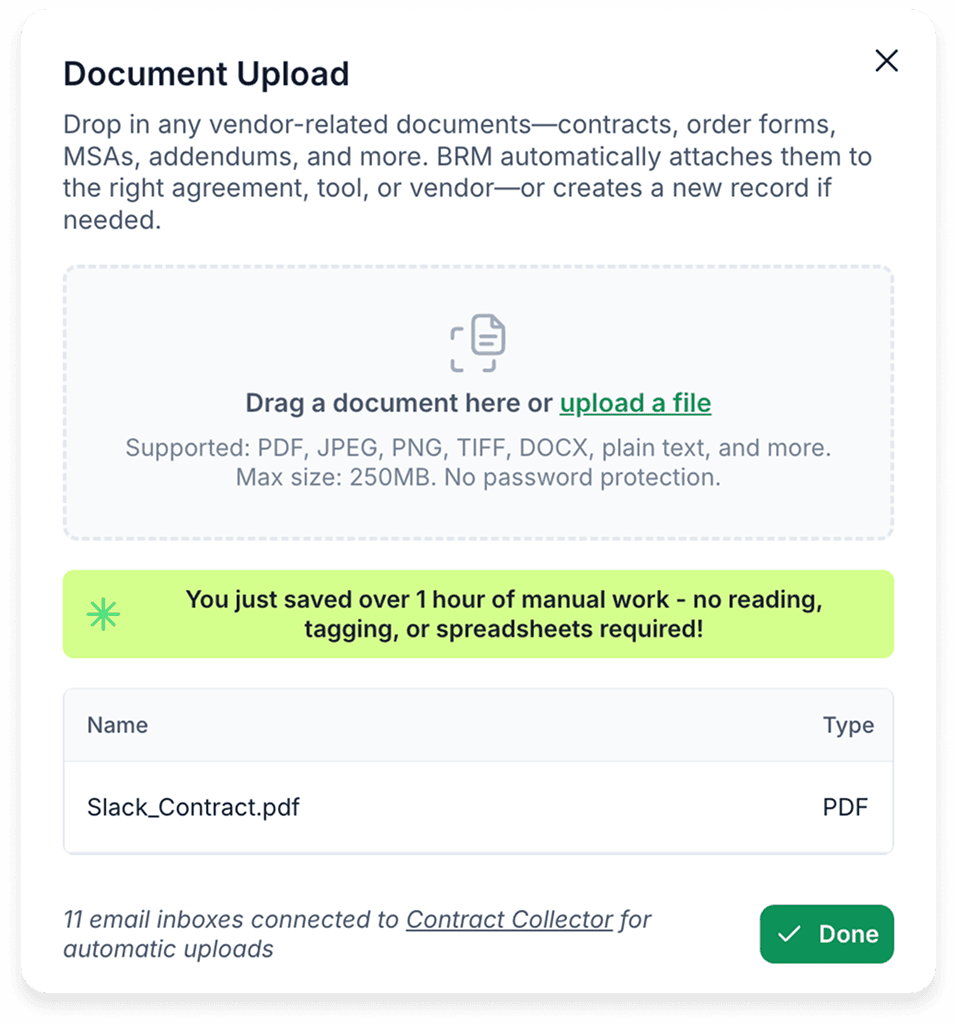 Chat with BRM AI about your vendors.