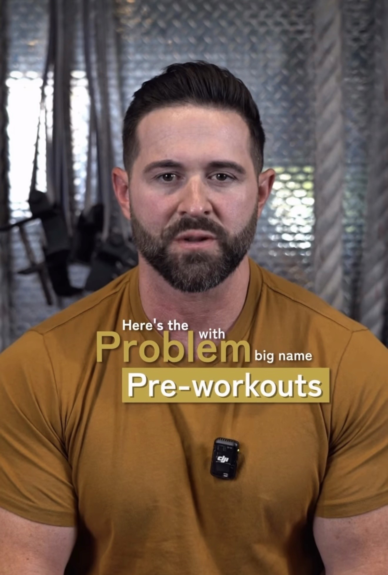 Chase Gloeckner Instagram video discussing common problems with preworkout supplements